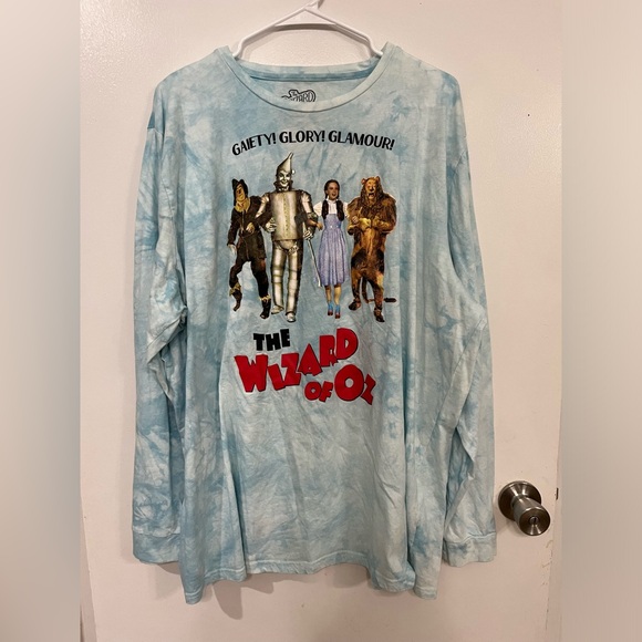 cakeworthy Tops - Cakeworthy Wizard of Oz Tie-Dye Graphic Long Sleeve Cotton Tee, size 4XL